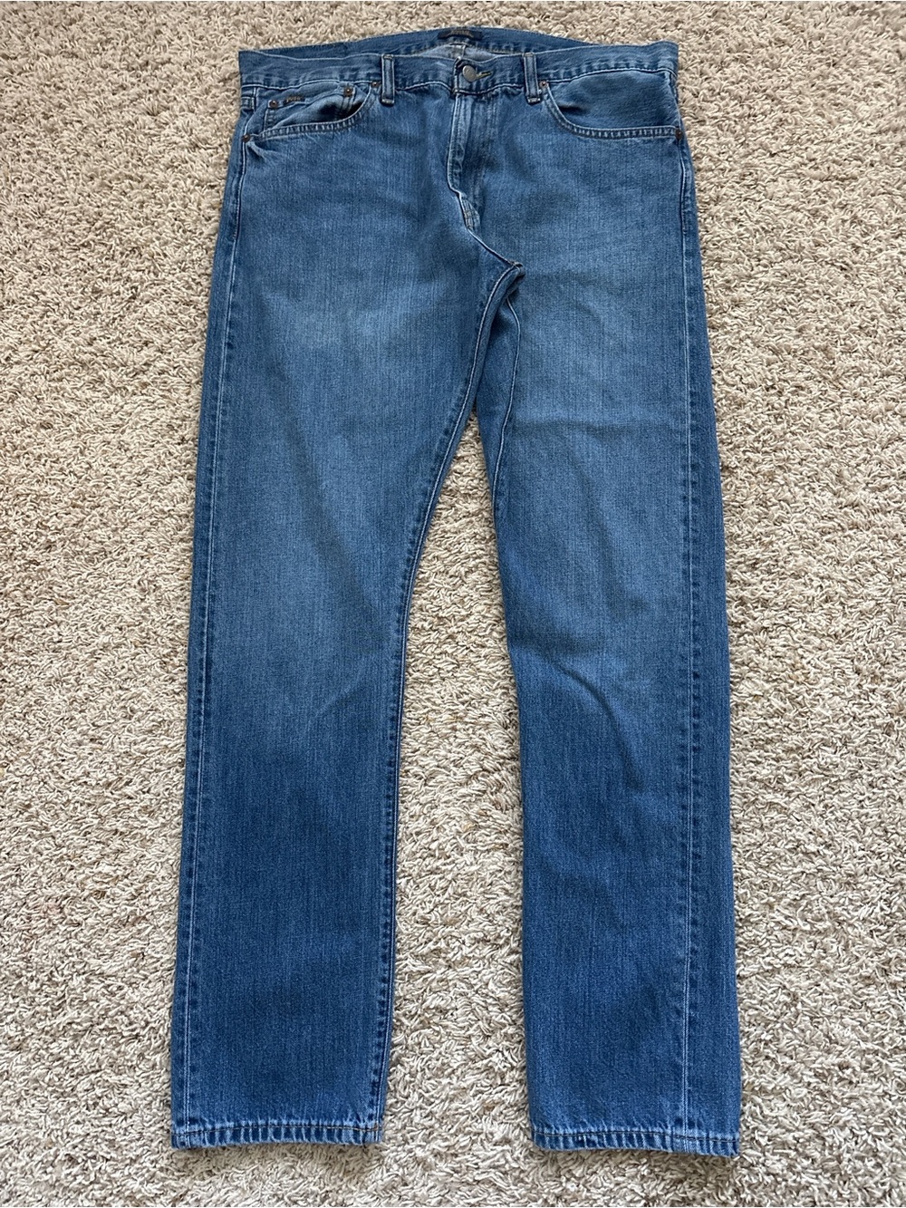 Polo Ralph Lauren Jeans Mens 34x34 Blue The Sullivan Slim Straight Stretch Denim